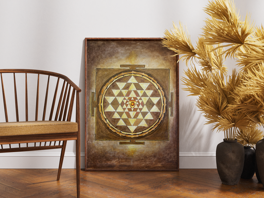Shree yantra - Oil On canvas