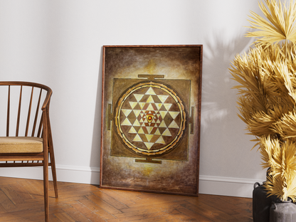 Shree yantra - Oil On canvas