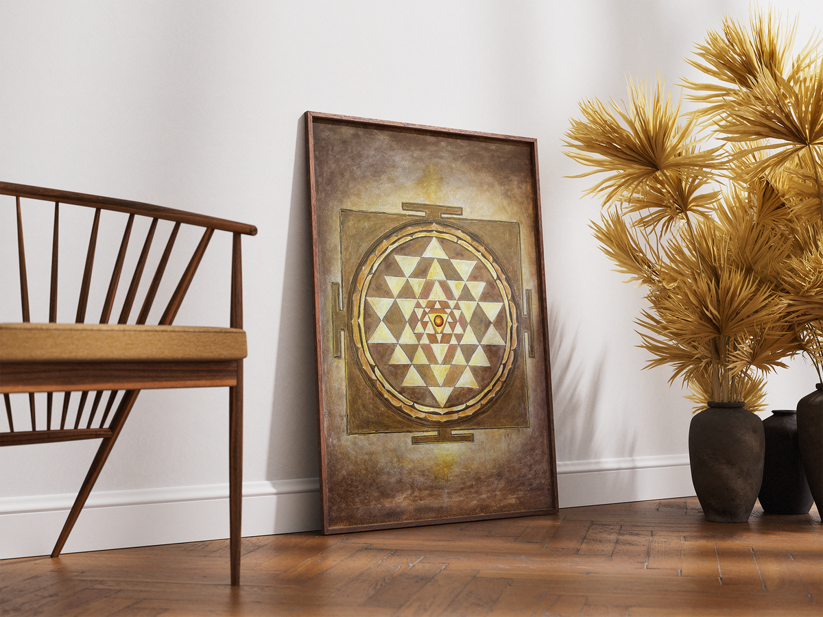 Shree yantra - Oil On canvas