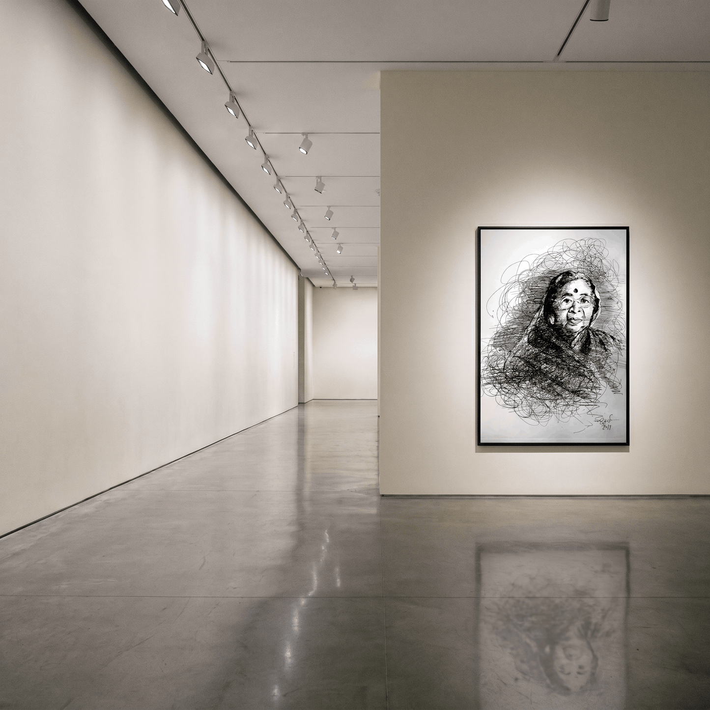 Portrait of Shanta Shelke - Art Print