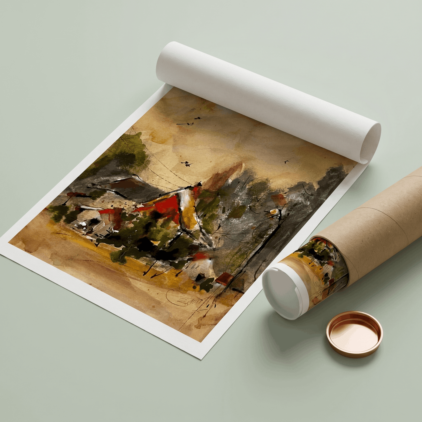 Under the Golden Sky - Art Print