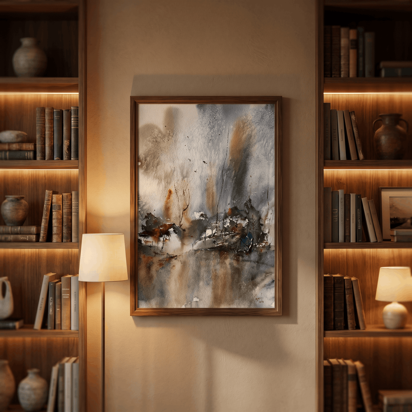 A Village in Haze - Art Print