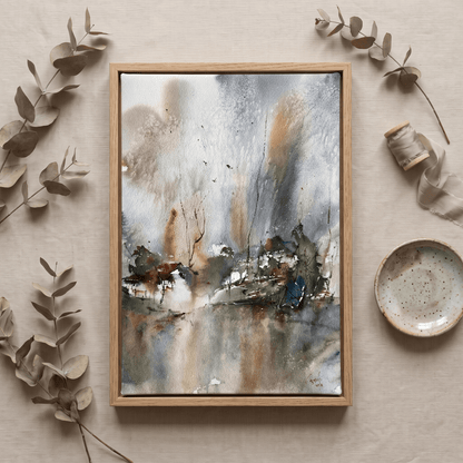A Village in Haze - Art Print