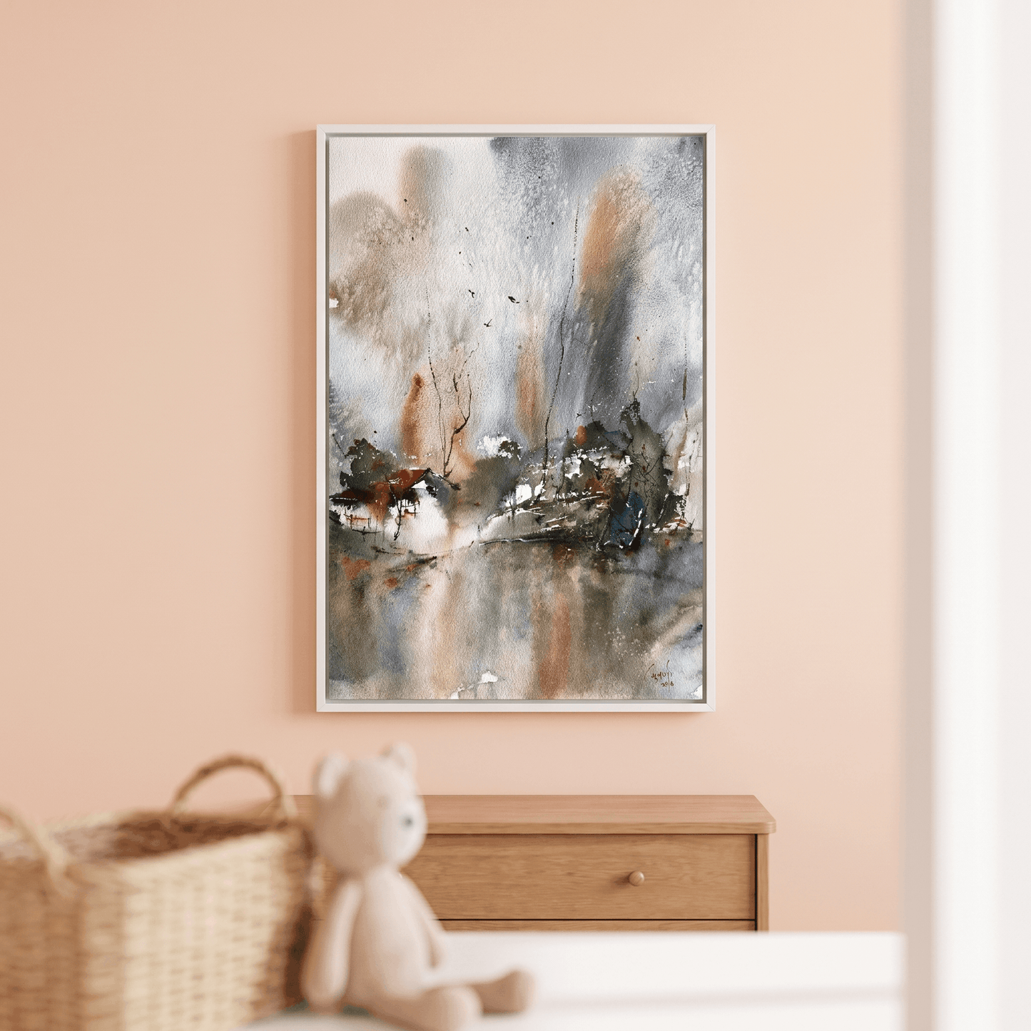 A Village in Haze - Art Print