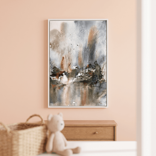 A Village in Haze - Art Print